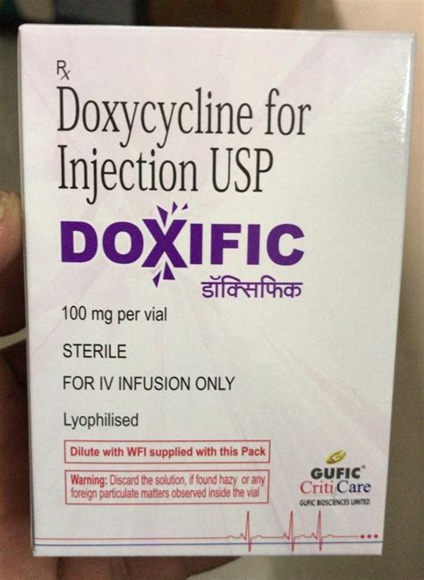 Doxific Doxycycline Mg Injection Prescription Gufic Pharma Ltd At