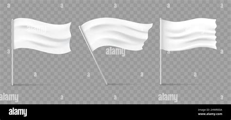 Waving Wind White Flag Stock Vector Image Art Alamy