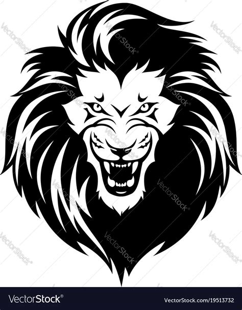 Roaring lion Royalty Free Vector Image - VectorStock