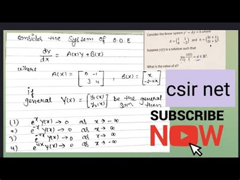 Non Homogeneous Ode Csir Net Csir Net Sept Que Id Similar