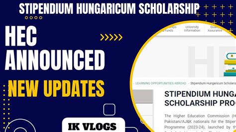 Hec Announced It Stipendium Hungaricum Scholarship 2023 24 Ijaz