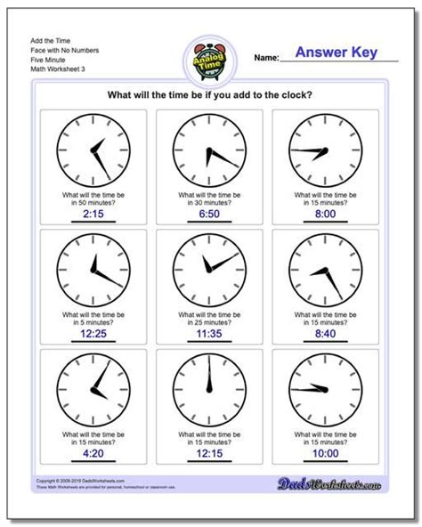 Clock Reading Worksheets