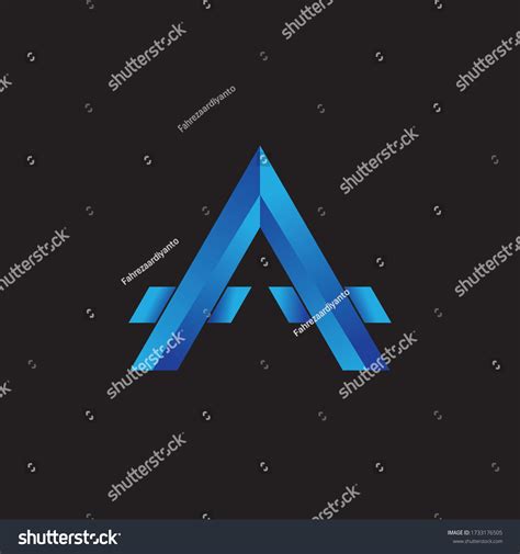 Letter A 3d Logo Represented Your Industry Value Royalty Free Stock Vector 1733176505