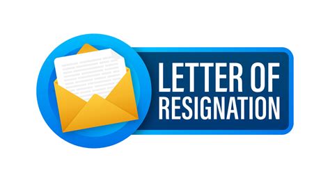 letter of resignation paper document, file. Vector stock illustration ...