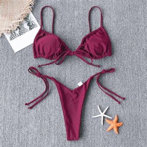 Bikini Damskie P270 Wino M Lunzo Pl