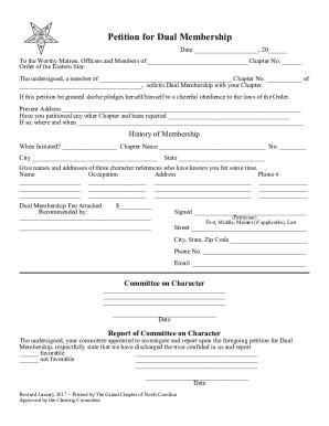 Fillable Online Petition For Dual Membership Doc Fax Email Print