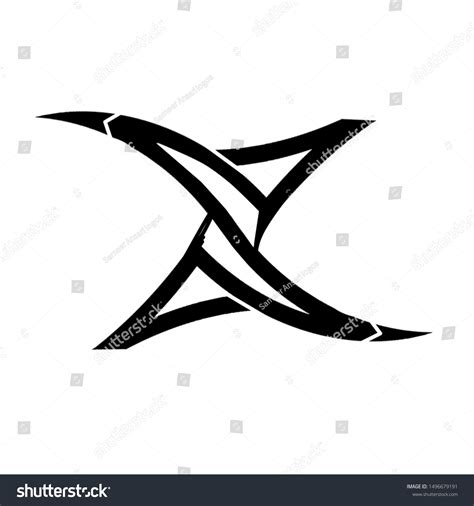 Letter X Concept Black White Logo Stock Illustration 1496679191 ...