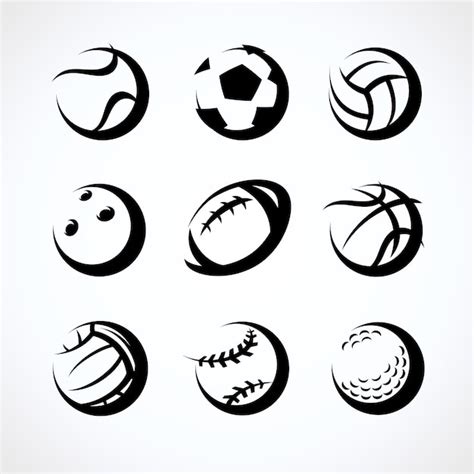 Premium Vector Sport Balls Set Collection Icons Sport Balls Vector