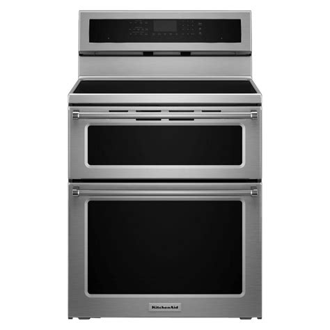 Kitchenaid 30 In 67 Cu Ft Double Oven Electric Induction Range With Self Cleaning Convection