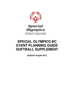 Fillable Online Specialolympics Bc Special Olympics Bc Event Planning