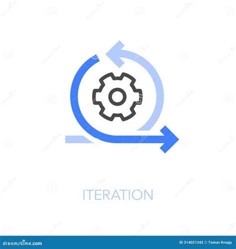 Simple Visualised Iteration Icon Symbol Stock Vector Illustration Of