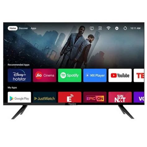 Rayone Black 4K Smart Frameless LED TV IPS Screen Size 43 Inch At