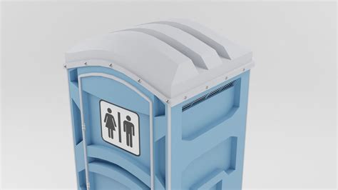 3d Model Portable Toilet Vr Ar Low Poly Cgtrader