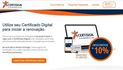 Renovar Certificado Digital Passo A Passo Certisign Explica