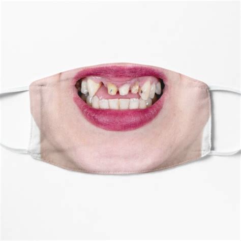 "Funny Missing front Teeth smile face Mask" Mask for Sale by ...