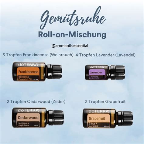 Gemütsruhe Roll on Mischung mit ätherischen Ölen