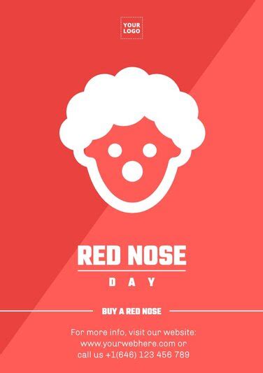 Red Nose Day Poster Templates Editable Online