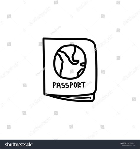 Passport Doodle Icon Vector Illustration Stock Vector Royalty Free 2001088181 Shutterstock