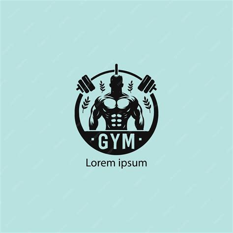 Premium Vector | A black gym logowhite background