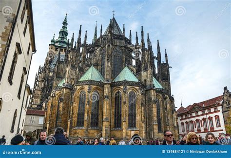 St Vitus Cathedral In Prague Castle Editorial Photo Image Of