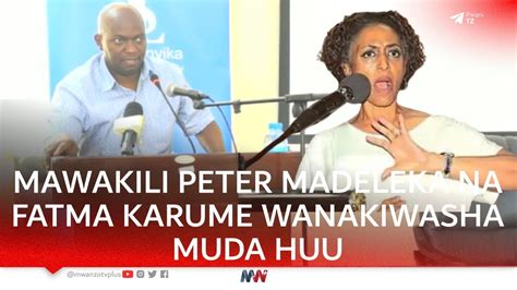 LIVE MAWAKILI WA TLS PETER MADELEKA NA FATMA KARUME WANAKIWASHA