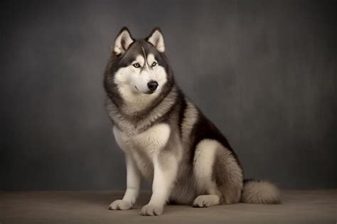 Un Perro Con Pelaje Blanco Y Negro Foto Premium