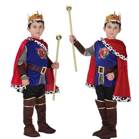 Free Shipping Kids Boys King Costume Halloween Christmas Masquerade