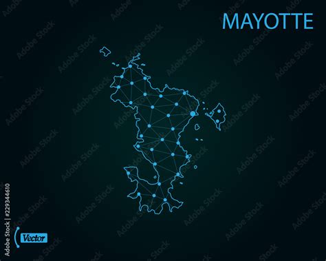 Map of Mayotte. Vector illustration. World map Stock Vector | Adobe Stock