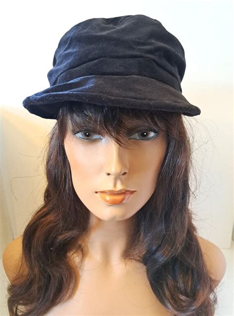 Newsboy women cap black - Gem