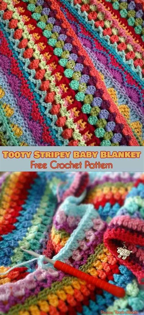 Tooty Stripey Baby Blanket Free Pattern Diy Crafts That I Love