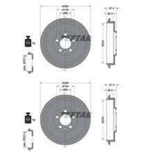 X Textar Mm Bremstrommeln Hinten Passend F R Skoda Octavia Roomster