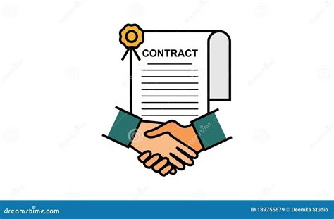 Handshake Logo Icon For Business Agreement Deal Contract And