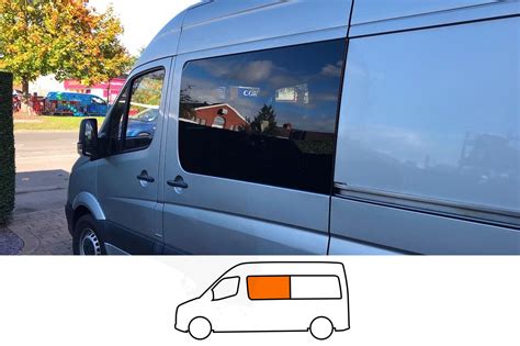 Vw Crafter Swb Ns Front Fixed Window In Privacy Tint Vanpimps