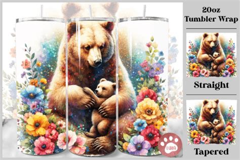 Bear Mama Tumbler Wrap Png Graphic By Luna Art Design · Creative Fabrica