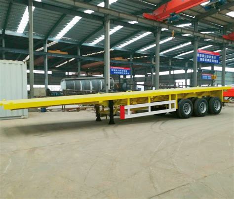 Axles Container Trailer Flat Bed Truck Trailer Ft Foot Container