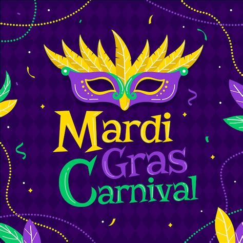 Premium Vector Flat Illustration For Mardi Gras Festival