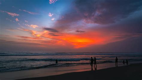 breathtaking varkala beach sunset  kerala  stock photo