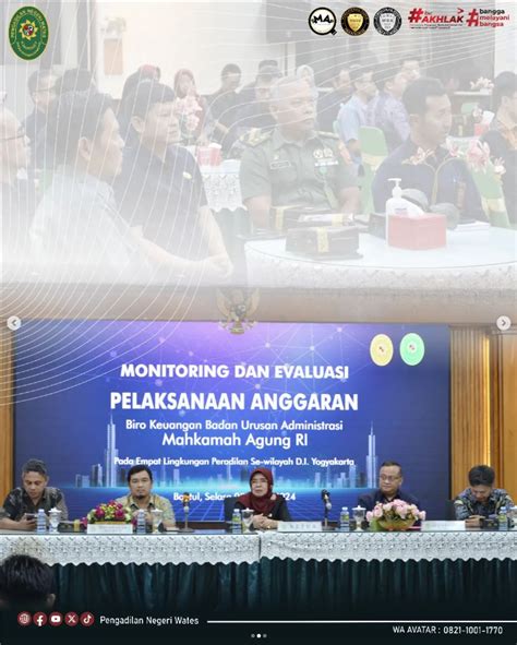 Monitoring Dan Evaluasi Pelaksanaan Anggaran Biro Keuangan Badan Urusan