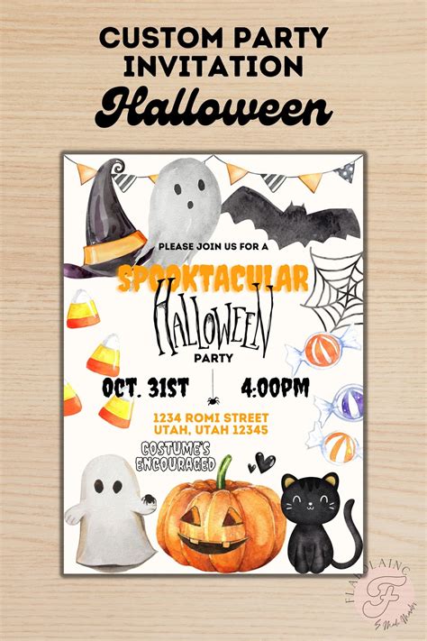 Halloween Party Invitation Halloween Party Custom - Etsy