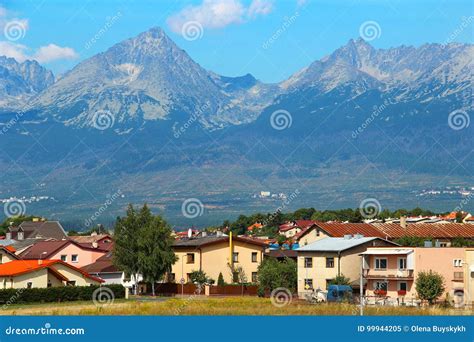 Poprad And High Tatras Mountains Slovakia Stock Image Image Of