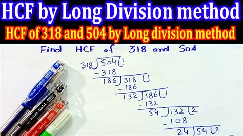 How To Find Hcf By Long Division Method Class And Hcf Highest