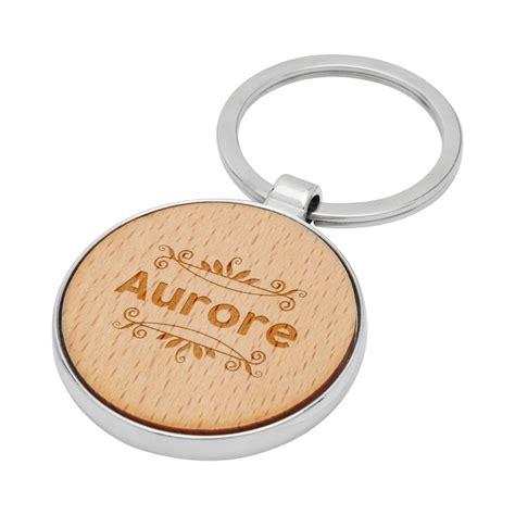 Porte Cl S Rond En Bois Personnalis Pr Nom Porte Cl S Grav S Ou Imprim S