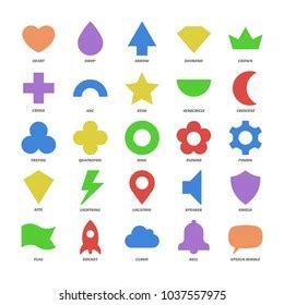 Basic Shape Collection D Figure Vector Stock Vector Royalty Free