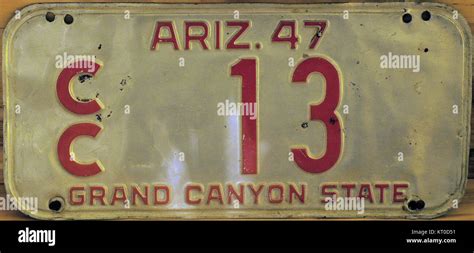 Az 1947 License Plate Stock Photo Alamy