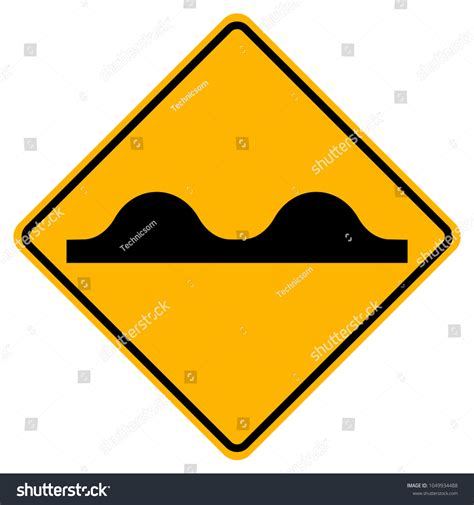 Warning Uneven Road Surface Traffic Road Stock Vector (Royalty Free ...