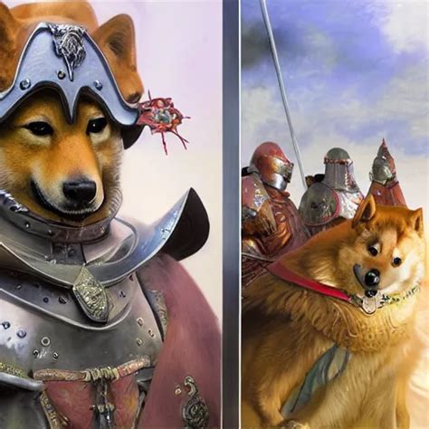 Anthropomorphic Shiba Inu Holy Knight Armor In Stable Diffusion