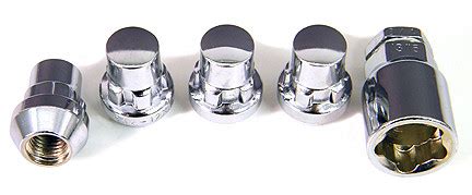 Chrome Locking Lug Nuts - Set of 4 | OEM Replica Wheels