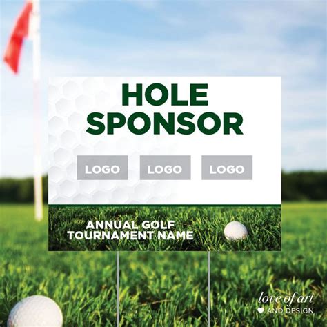 Golf Tournament Sign Golf Hole Sponsor Signs Welcome Sign Annual Corporate Golf Tournament Golf