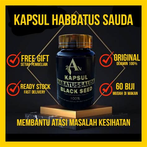 Habatus Sauda Kapsul Original Black Seeds Habbatussauda Capsule