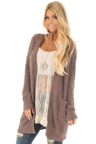 Mocha Oversized Soft Cardigan With Pockets Large Women Clothing